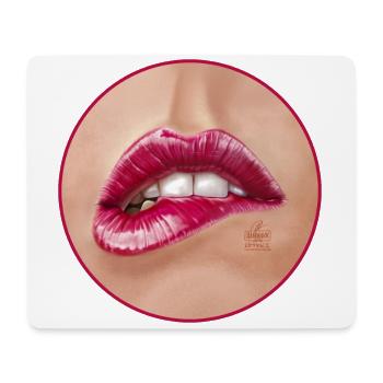 Illustration „Lippen 002“ - Mousepad (Querformat) - Weiß - Vorne