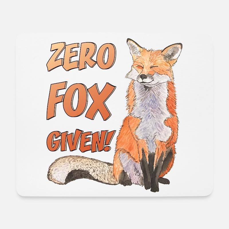 Zero Fox given No Fox given niedliche Fuchs - Mousepad (Querformat) - Weiß