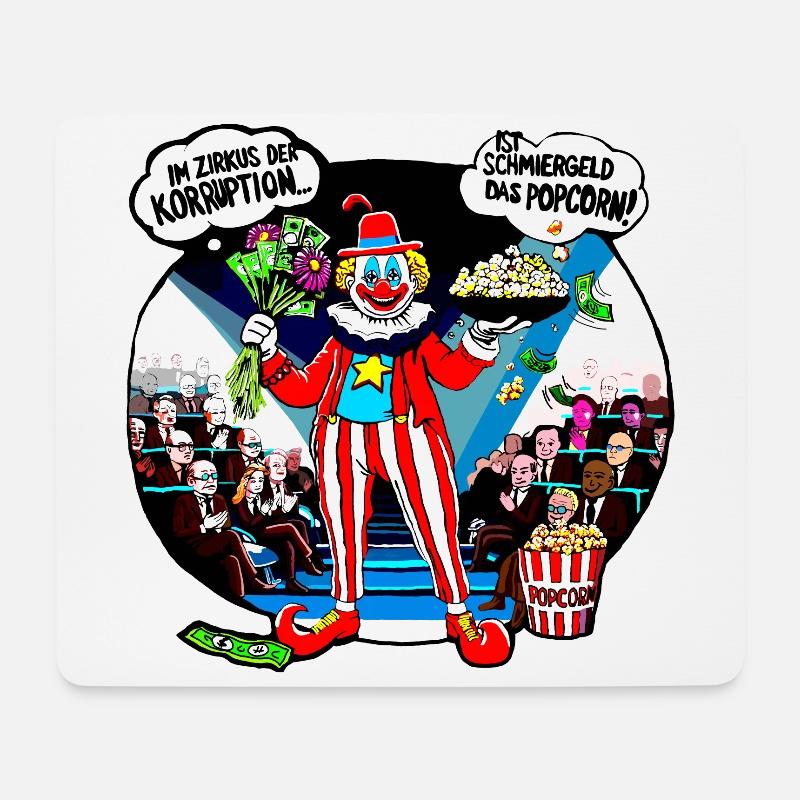 Korruptions Clown - Mousepad (Querformat) - Weiß
