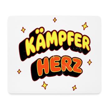 Kämpferherz - Mut machen - Glücksbringer - Kraft - Mousepad (Querformat) - Weiß - Vorne