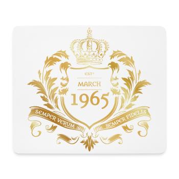 60th Birthday Semper Verum - Established 03/1965 - Mouse Pad (horizontal) - white - Front