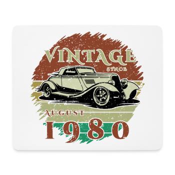 45ème Anniversaire - Classique - Millésime depuis 08/1980 - Tapis de souris (format paysage) - blanc - Devant