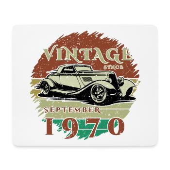 55. Geburtstag - Klassiker - Vintage since 09/1970 - Mousepad (Querformat) - Weiß - Vorne