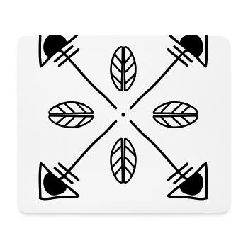 Hipster arrows, vintage, arrow, feather - Mouse Pad (horizontal) - white - Front