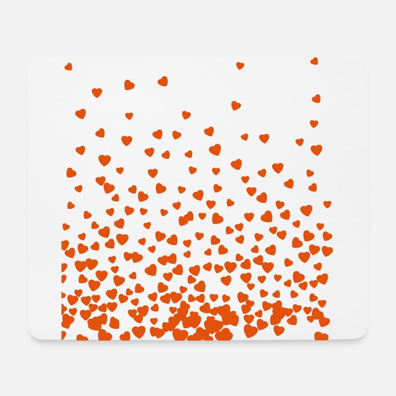 Herz-Hintergrund - Mousepad (Querformat) - Weiß