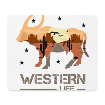 un film western - Tapis de souris (format paysage) - blanc - Devant