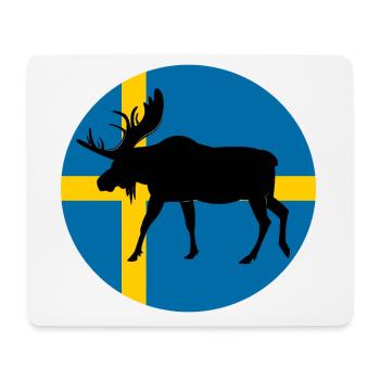 Elch Schweden - Mousepad (Querformat) - Weiß - Vorne