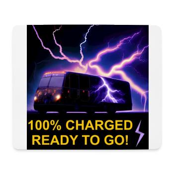100% CHARGED - Mouse Pad (horizontal) - white - Front