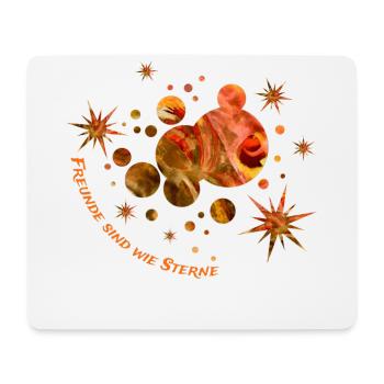 Serie Freunde sind wie Sterne - Mousepad (Querformat) - Weiß - Vorne