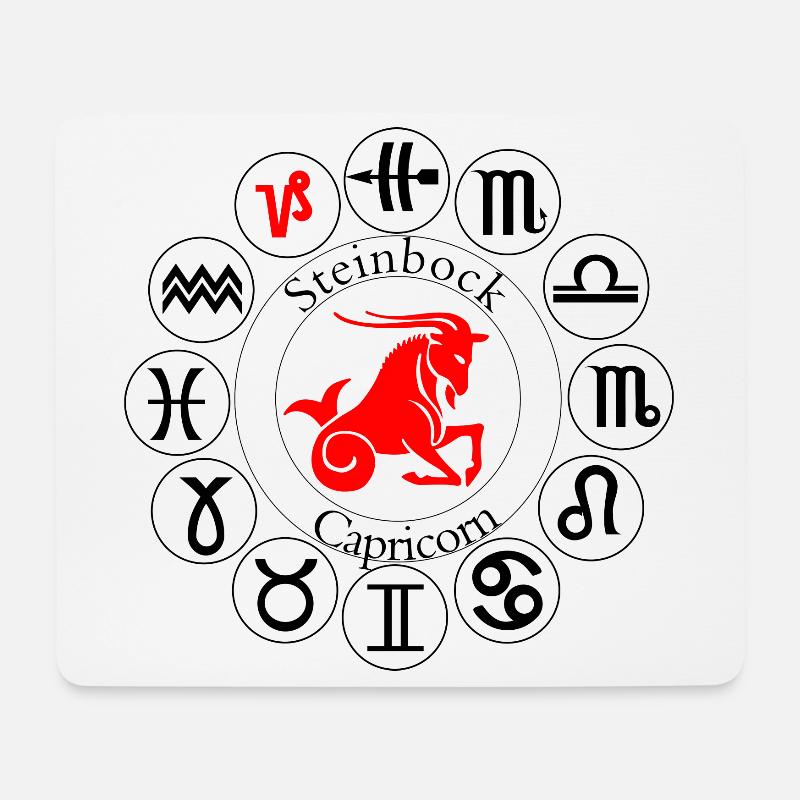 Sternzeichen Steinbock - Mousepad (Querformat) - Weiß
