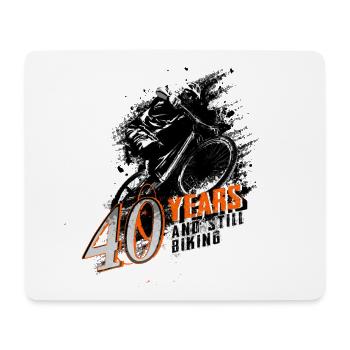 Mountainbiker - 40. Geburtstag - Mousepad (Querformat) - Weiß - Vorne