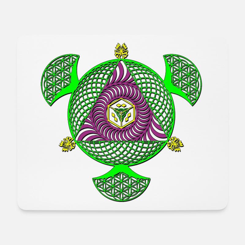 Mandala - Mousepad (Querformat) - Weiß
