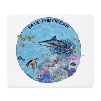 Save the Ocean - Coral reef colored - Mouse Pad (horizontal) - white - Front
