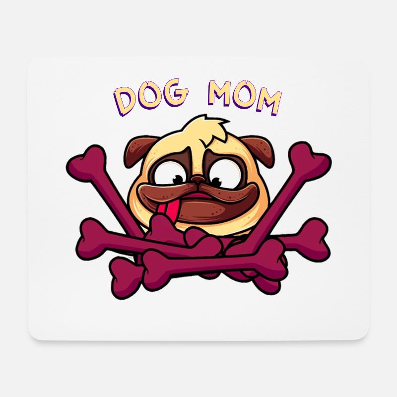Hund Mama - Mousepad (Querformat) - Weiß