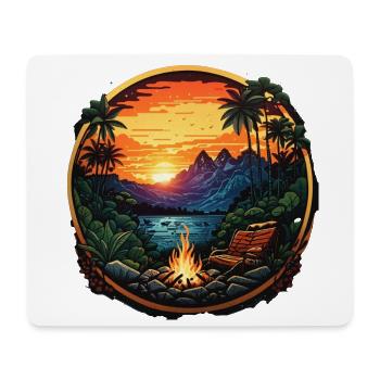 Wilderness Adventure amidst Tropical Forest - Mouse Pad (horizontal) - white - Front