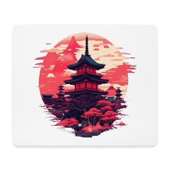Enchanté dans le noir: Japan City - Tapis de souris (format paysage) - blanc - Devant