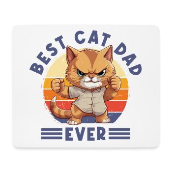 Cat Best Cat Dad Ever Cat Dad Funny Saying - Mouse Pad (horizontal) - white - Front