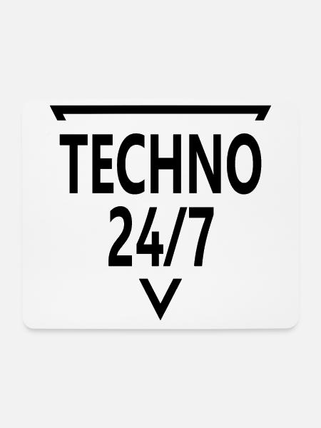 Techno - Techno music - Mousepad (Querformat) - Weiß