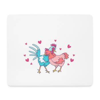 Ich mag halt einfach Hühner okay? - Mousepad (Querformat) - Weiß - Vorne