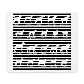 Noms de races de chiens - Tapis de souris (format paysage) - blanc - Devant