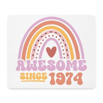 Great since 1974 Retro Vintage Birthday - Mouse Pad (horizontal) - white - Front