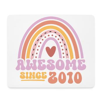 Grand depuis 2010 Retro Vintage Anniversaire - Tapis de souris (format paysage) - blanc - Devant