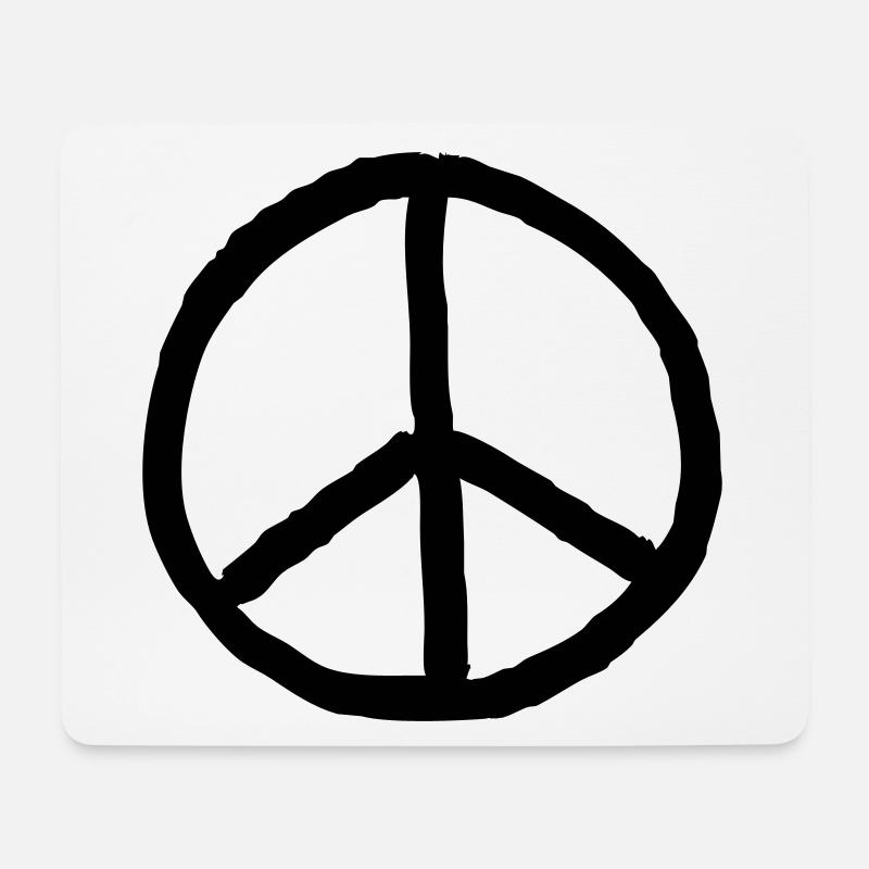 Friedenszeichen - Mousepad (Querformat) - Weiß