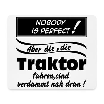Traktor , Trecker , Landmaschine , Nobody (25) - Mousepad (Querformat) - Weiß - Vorne