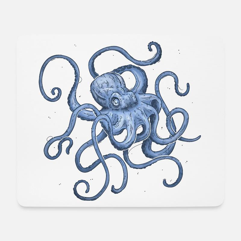 Polipo - Mousepad (Querformat) - Weiß
