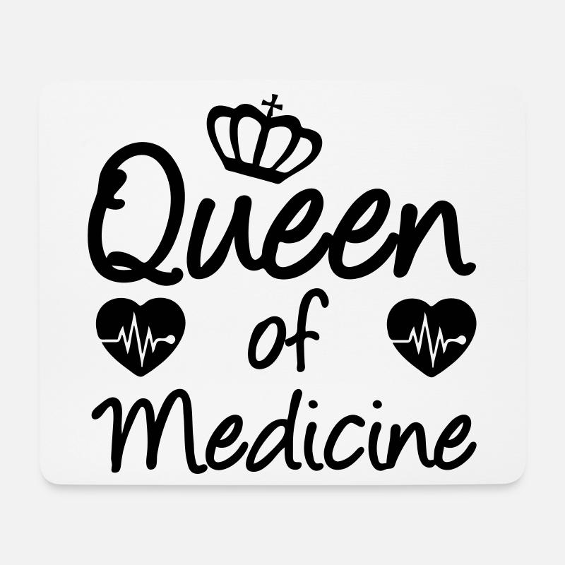 Queen of Medicine Medizin, Spruch, Geschenk - Mousepad (Querformat) - Weiß