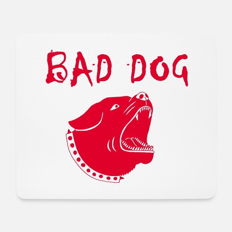 Böser Hund - Mousepad (Querformat) - Weiß