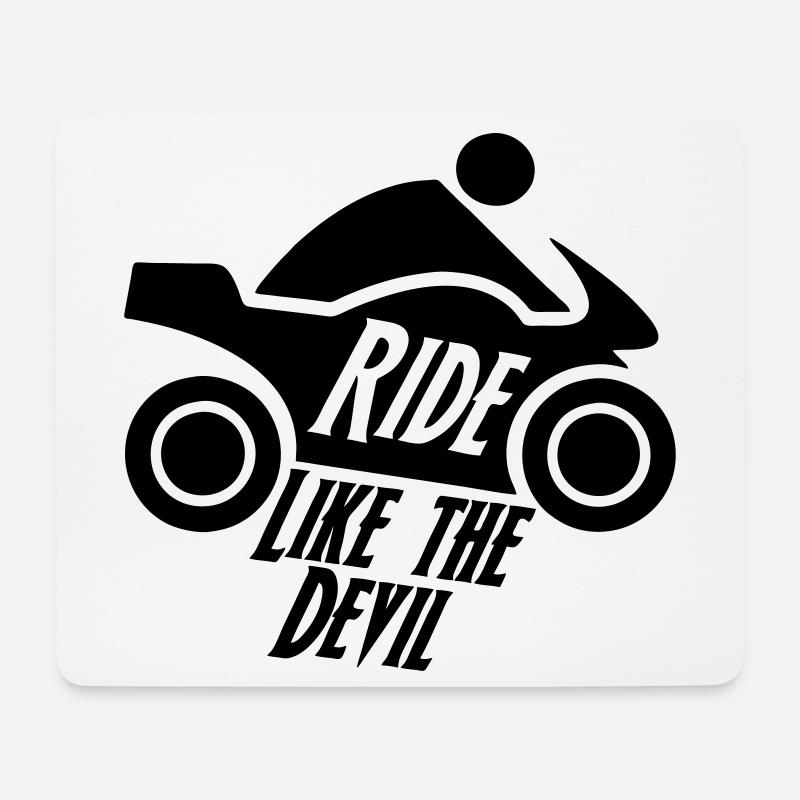Biker Motorrad Motorradfahrer Bike Geschenk - Mousepad (Querformat) - Weiß