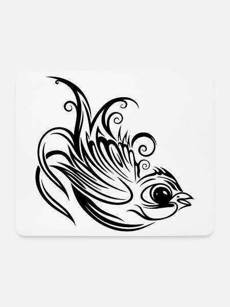 Schwalbe, Frühling, Frühlingsbote - Mousepad (Querformat) - Weiß