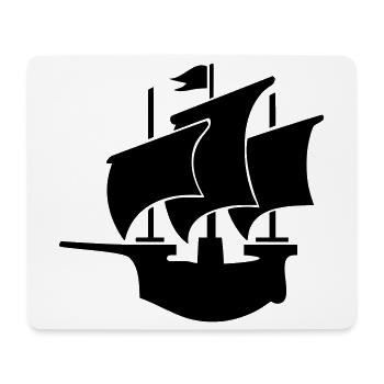 sailing ship Hanseatic cog - Mouse Pad (horizontal) - white - Front
