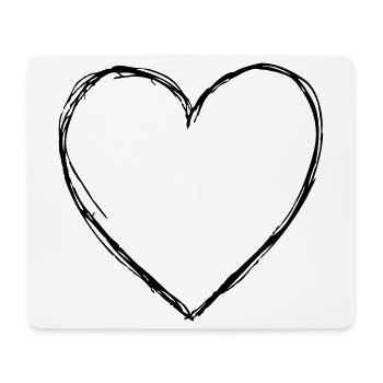 Heart love symbol gift birthday friendship - Mouse Pad (horizontal) - white - Front