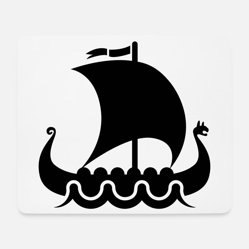 wikinger vikings - Mousepad (Querformat) - Weiß