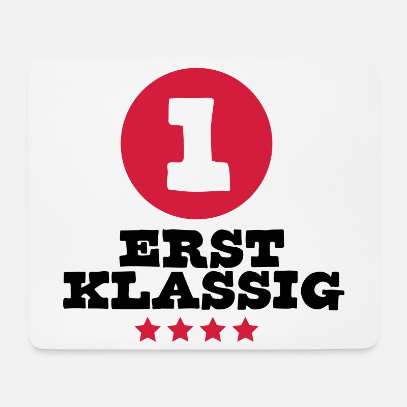schulkind sport einschulung - Mousepad (Querformat) - Weiß