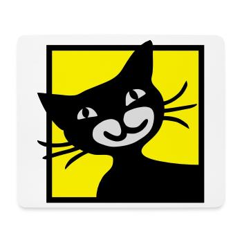 Katze - Mousepad (Querformat) - Weiß - Vorne