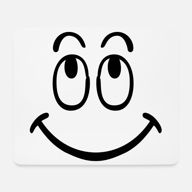 smiley - Mousepad (Querformat) - Weiß