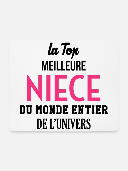 Neveu / Nièce / Famille / Oncle / Tante / Niece - Tapis de souris (format paysage) - blanc