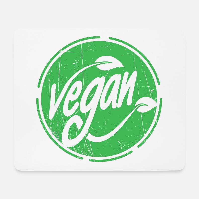 Vegan - Mousepad (Querformat) - Weiß