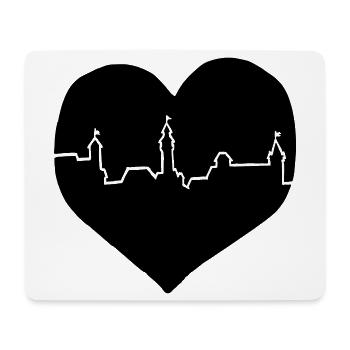 i love Nürnberg - Mousepad (Querformat) - Weiß - Vorne