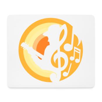 Gitarren-Spieler - Mousepad (Querformat) - Weiß - Vorne