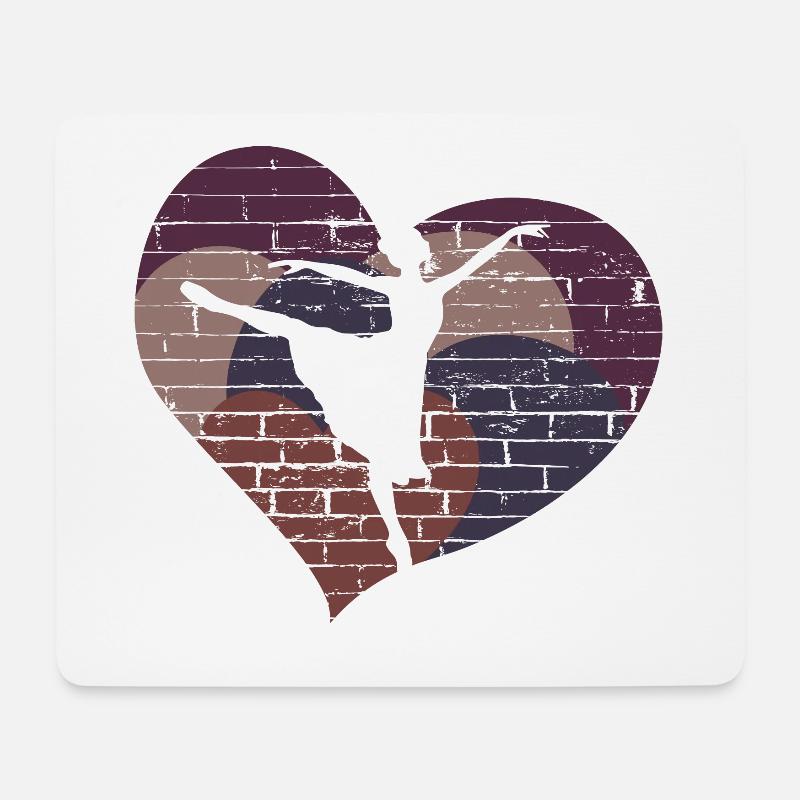 Tänzerin - Herz - Glück - Mousepad (Querformat) - Weiß
