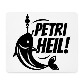 petri heil angeln - Mousepad (Querformat) - Weiß - Vorne