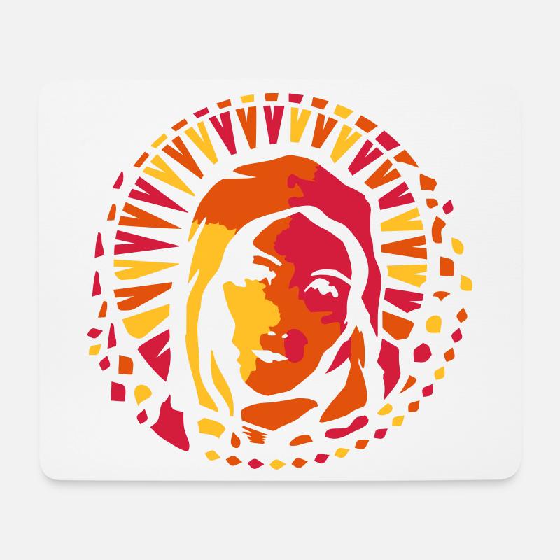 Kirchenfenster Stil Maria Mutter Gottes - Mousepad (Querformat) - Weiß