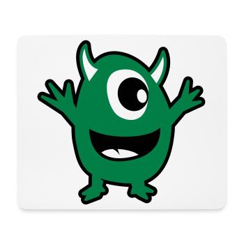 grünes Monster - Mousepad (Querformat) - Weiß - Vorne