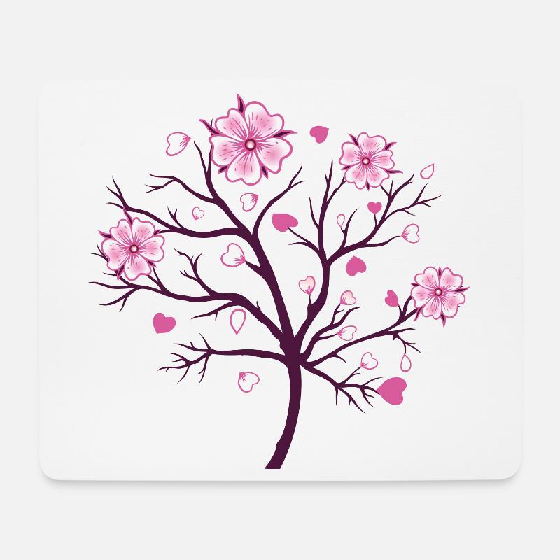 Kirschblüten Blüten Sakura Frühling - Mousepad (Querformat) - Weiß