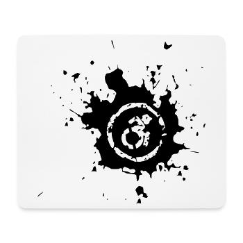 Rollstuhl-Spritzer, Farbspritzer Rollstuhl-Design* - Mousepad (Querformat) - Weiß - Vorne