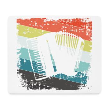 Accordion harmonica - Mouse Pad (horizontal) - white - Front